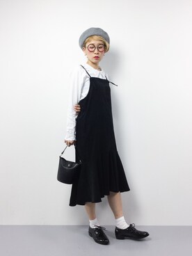 「ぺプラム」｜「アイテム（帽子）」を使った、ひいこさん（レディース・154cm）の冬コーディネート