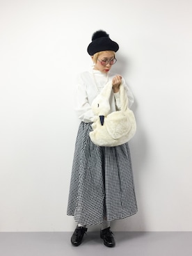 「スワン」｜ひいこさん（レディース・154cm）の冬コーディネート
