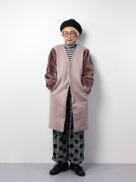 「DOUBLE NAME（ダブルネーム）のアイテム（その他アウター）」を使った、ひいこさん（レディース・154cm）の冬コーディネート