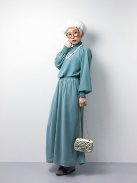 「Burner（バーナー）のアイテム（ハンチング/ベレー帽）」を使った、ひいこさん（レディース・154cm）の冬コーディネート