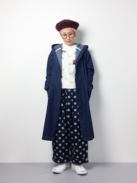 「MERLOT（メルロー）のアイテム（その他アウター）」を使った、ひいこさん（レディース・154cm）の冬コーディネート