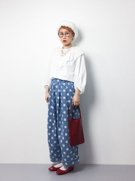 「Burner（バーナー）のアイテム（ハンチング/ベレー帽）」を使った、ひいこさん（レディース・154cm）の冬コーディネート