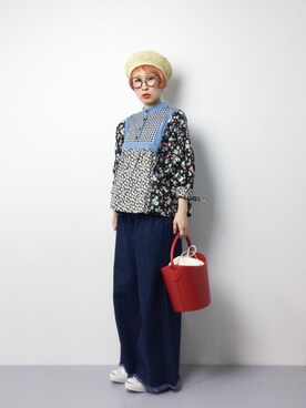 「カットオフ」｜「アイテム（その他トップス）」を使った、ひいこさん（レディース・154cm）の冬コーディネート