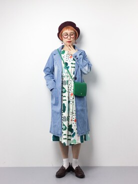 「INNOCENT BLUE（イノセントブルー）のアイテム（ジャケット/アウター）」を使った、ひいこさん（レディース・154cm）の冬コーディネート