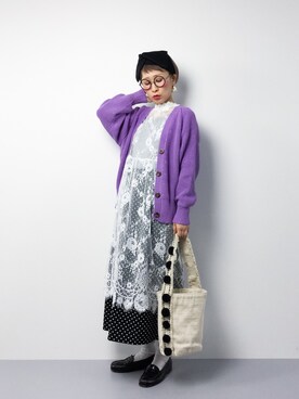 「Bab Bou Jeloud（バブブージュルード）のアイテム（ワンピース）」を使った、ひいこさん（レディース・154cm）の春コーディネート
