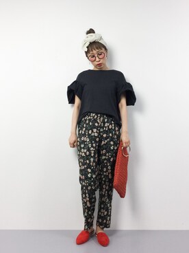 「バルーンスリーブ」｜ひいこさん（レディース・154cm）の春コーディネート