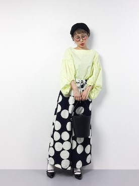 「バルーンスリーブ」｜ひいこさん（レディース・154cm）の春コーディネート