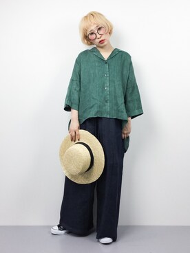 「eiπe （イーペ）のアイテム（トップス）」を使った、ひいこさん（レディース・154cm）の春コーディネート