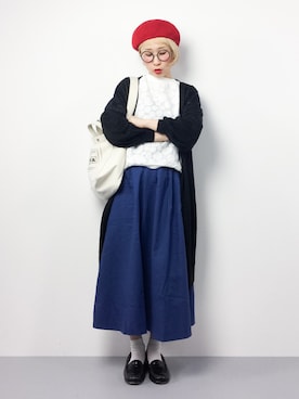 「malla（マーラ）のアイテム」を使った、ひいこさん（レディース・154cm）の春コーディネート