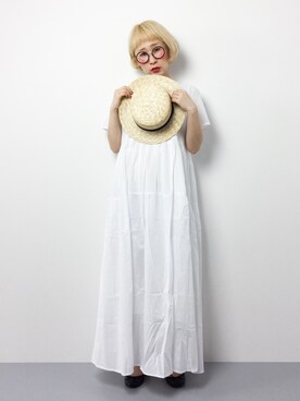 「Capelli（カペリ）のアイテム」を使った、ひいこさん（レディース・154cm）の春コーディネート