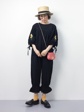 「バルーンスリーブ」｜ひいこさん（レディース・154cm）の夏コーディネート