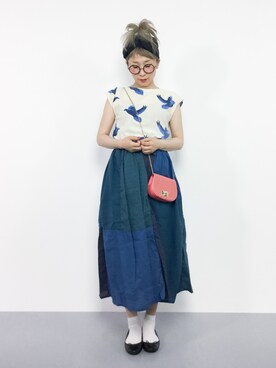 「eiπe （イーペ）のアイテム（トップス）」を使った、ひいこさん（レディース・154cm）の夏コーディネート