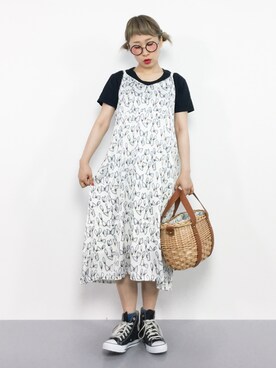 リボン蝶々柄ワンピース9652を使ったレディース人気ファッションコーディネート Wear