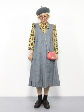 「ボウタイ」｜ひいこさん（レディース・154cm）の夏コーディネート