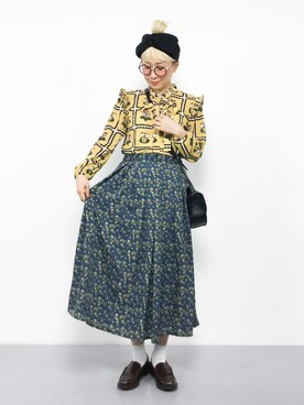 「ボウタイ」｜ひいこさん（レディース・154cm）の夏コーディネート