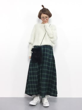 「タータンチェック」｜ひいこさん（レディース・154cm）の秋コーディネート