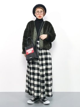 「PUAL CE CIN（ピュアルセシン）のアイテム（ブルゾン）」を使った、ひいこさん（レディース・154cm）の秋コーディネート