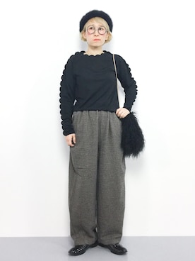 「MERCURYDUO（マーキュリーデュオ）のアイテム（ジャージ）」を使った、ひいこさん（レディース・154cm）の秋コーディネート