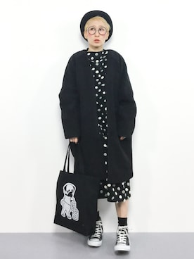 「OSMOSIS（オズモーシス）のアイテム（その他アウター）」を使った、ひいこさん（レディース・154cm）の秋コーディネート