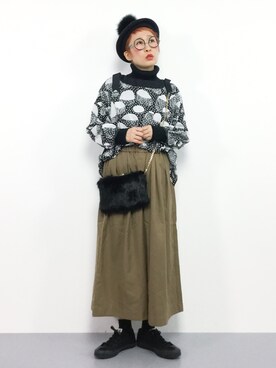 「アイテム（その他パンツ）」を使った、ひいこさん（レディース・154cm）の冬コーディネート