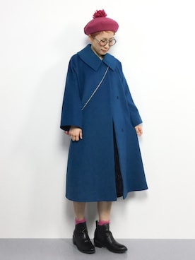 「ドルマン」｜「アイテム（その他アウター）」を使った、ひいこさん（レディース・154cm）の冬コーディネート