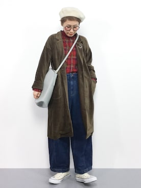 「Design Tshirts Store graniph（デザイン　ティーシャツ　ストア　グラニフ）のアイテム（ジャケット/アウター）」を使った、ひいこさん（レディース・154cm）の冬コーディネート