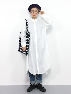 「note et silence （ノートエシロンス）のアイテム（ワンピース/ドレス）」を使った、ひいこさん（レディース・154cm）の冬コーディネート