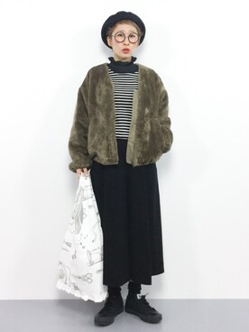 「eiπe （イーペ）のアイテム（バッグ）」を使った、ひいこさん（レディース・154cm）の冬コーディネート