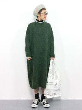 「eiπe （イーペ）のアイテム（バッグ）」を使った、ひいこさん（レディース・154cm）の冬コーディネート