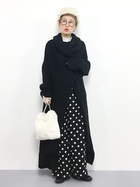 「ひいこドットコム」｜「アイテム（その他アウター）」を使った、ひいこさん（レディース・154cm）の冬コーディネート