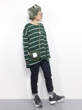 「LBC（エルビーシー）のアイテム（帽子）」を使った、ひいこさん（レディース・154cm）の冬コーディネート