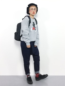 「GOOD SPEED（グッドスピード）のアイテム」を使った、ひいこさん（レディース・154cm）の冬コーディネート