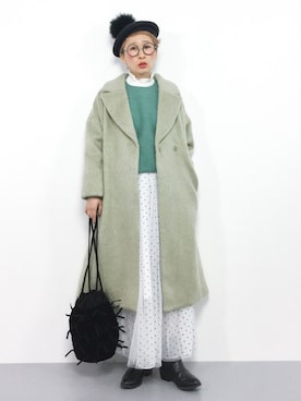 「ひいこドットコム」｜「アイテム（その他アウター）」を使った、ひいこさん（レディース・154cm）の冬コーディネート