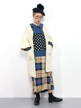 「ひいこドットコム」｜「アイテム（その他アウター）」を使った、ひいこさん（レディース・154cm）の冬コーディネート