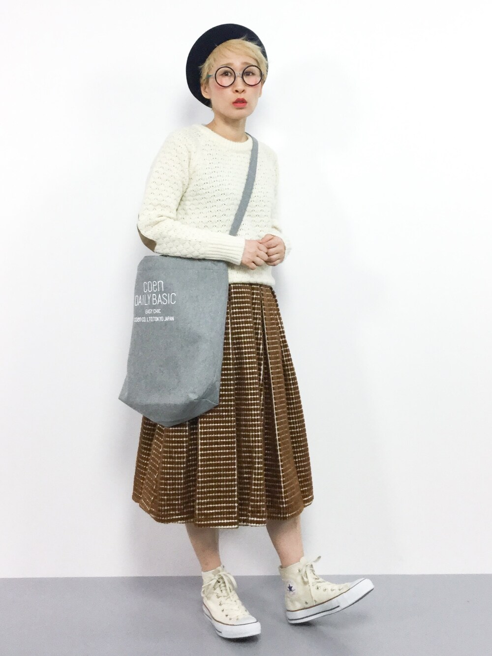 l'atelier du savon コーデュロイ フレアタックスカート l'atelier du savon（アトリエドサボン）の「キャラメル