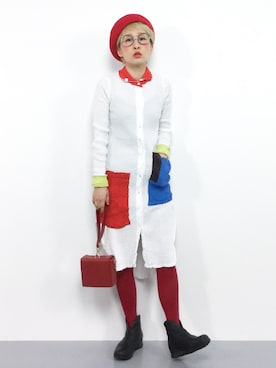 「Hina Day Green（ヒナデイグリーン）のアイテム」を使った、ひいこさん（レディース・154cm）の冬コーディネート