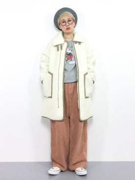 「AVIREX（アヴィレックス）のアイテム（その他アウター）」を使った、ひいこさん（レディース・154cm）の冬コーディネート