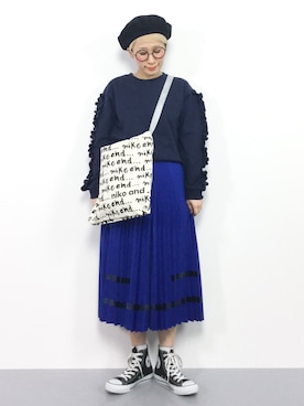 「Steven Alan（スティーブンアラン）のアイテム（ハンチング/ベレー帽）」を使った、ひいこさん（レディース・154cm）の冬コーディネート