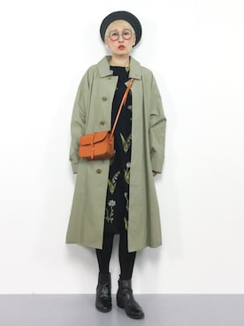 「eiπe （イーペ）のアイテム（ワンピース/ドレス）」を使った、ひいこさん（レディース・154cm）の冬コーディネート