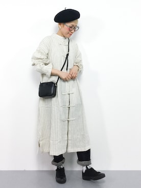 「SHIPS（シップス）のアイテム（ハンチング/ベレー帽）」を使った、ひいこさん（レディース・154cm）の冬コーディネート