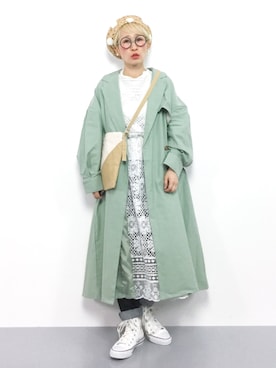 「PAR ICI（パーリッシィ）のアイテム（バッグ）」を使った、ひいこさん（レディース・154cm）の冬コーディネート