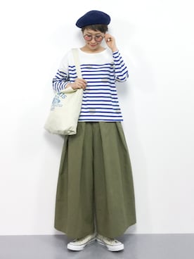 「FREAK'S STORE（フリークスストア）のアイテム（ハンチング/ベレー帽）」を使った、ひいこさん（レディース・154cm）の冬コーディネート