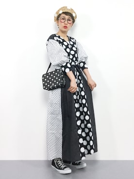 「ひいこドットコム」｜「アイテム（ワンピース/ドレス）」を使った、ひいこさん（レディース・154cm）の冬コーディネート
