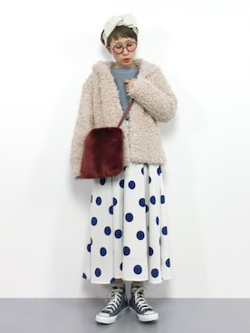 「ひいこドットコム」｜「アイテム（ジャケット/アウター）」を使った、ひいこさん（レディース・154cm）の冬コーディネート
