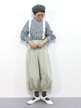 「MERLOT（メルロー）のアイテム（チノパンツ）」を使った、ひいこさん（レディース・154cm）の冬コーディネート