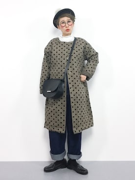 「ひいこドットコム」｜「アイテム（その他アウター）」を使った、ひいこさん（レディース・154cm）の冬コーディネート