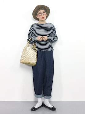 Danton デニムイージーパンツ Womenを使ったレディース人気ファッションコーディネート Wear