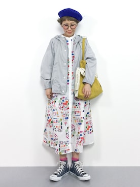 「PAR ICI（パーリッシィ）のアイテム（マウンテンパーカー）」を使った、ひいこさん（レディース・154cm）の春コーディネート