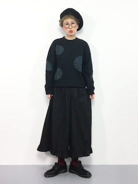 「ひいこドットコム」｜「アイテム（スウェット）」を使った、ひいこさん（レディース・154cm）の春コーディネート
