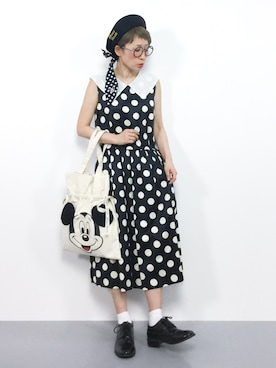 「ひいこドットコム」｜「アイテム（ワンピース/ドレス）」を使った、ひいこさん（レディース・154cm）の春コーディネート